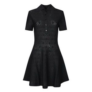 Givenchy Classic Polo-Style Black Dress With Lace Detailing - NWT